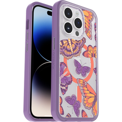 iPhone 14 Pro Symmetry Series Clear Case for MagSafe Fluttering Flora